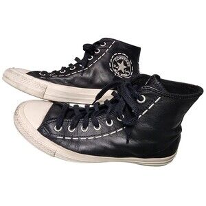 Converse Chuck Taylor All Star Leather High Top Sneakers Black Size 8.5 Womens